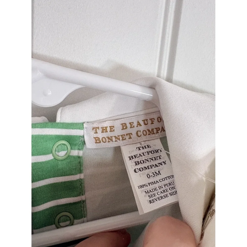Beaufort Bonnet Rock Me Romper Gibson Island Green Golf 0-3M NWT